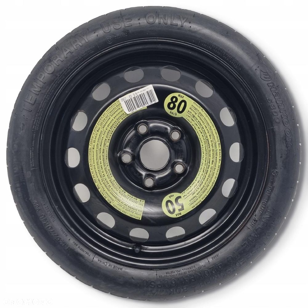 KOŁO DOJAZDOWE ZAPASOWE Audi Seat Vw Golf VI 125/70 R16 1K0601027S 5x112 - 1