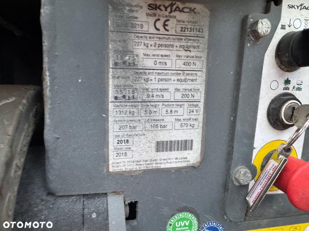 Skyjack SJ III 3219 Zwyżka Podnośnik Nożycowy Elektryczny, Super Stan. Serwisowane. Podesty Ruchome. Podest - 9
