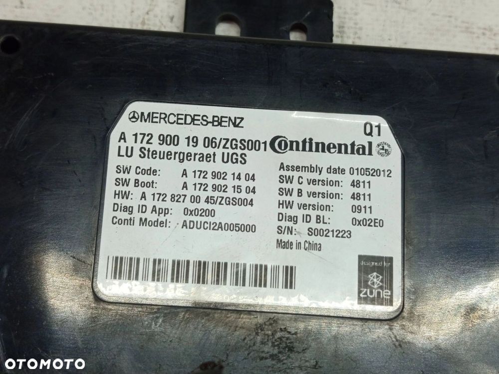 MODUŁ STEROWNIK UGS A1729001906 MERCEDES W207 W204 W212 W166 - 5