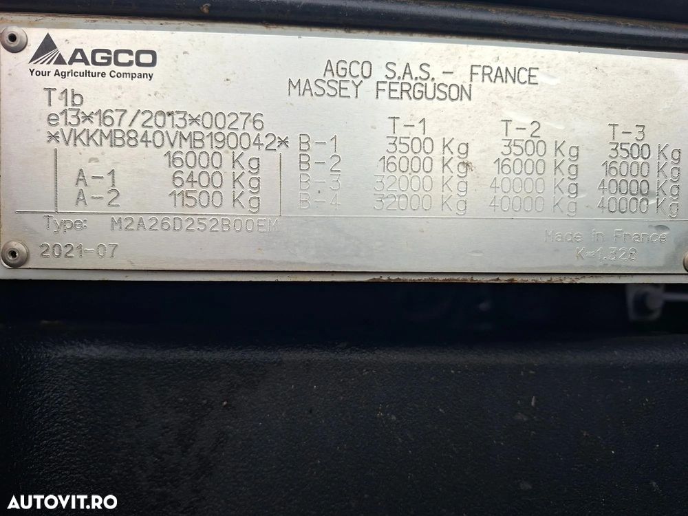 Massey Ferguson MF 8S.265 DYNA-7 EX TRACTOR AGRICOL 4x4 CU PRIZA DE PUTERE FRONTALA PA4 ZUIDBERG - 21