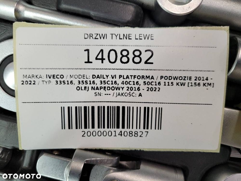DRZWI TYLNE LEWE IVECO DAILY VI KOMPLETNE L2H3 - 16