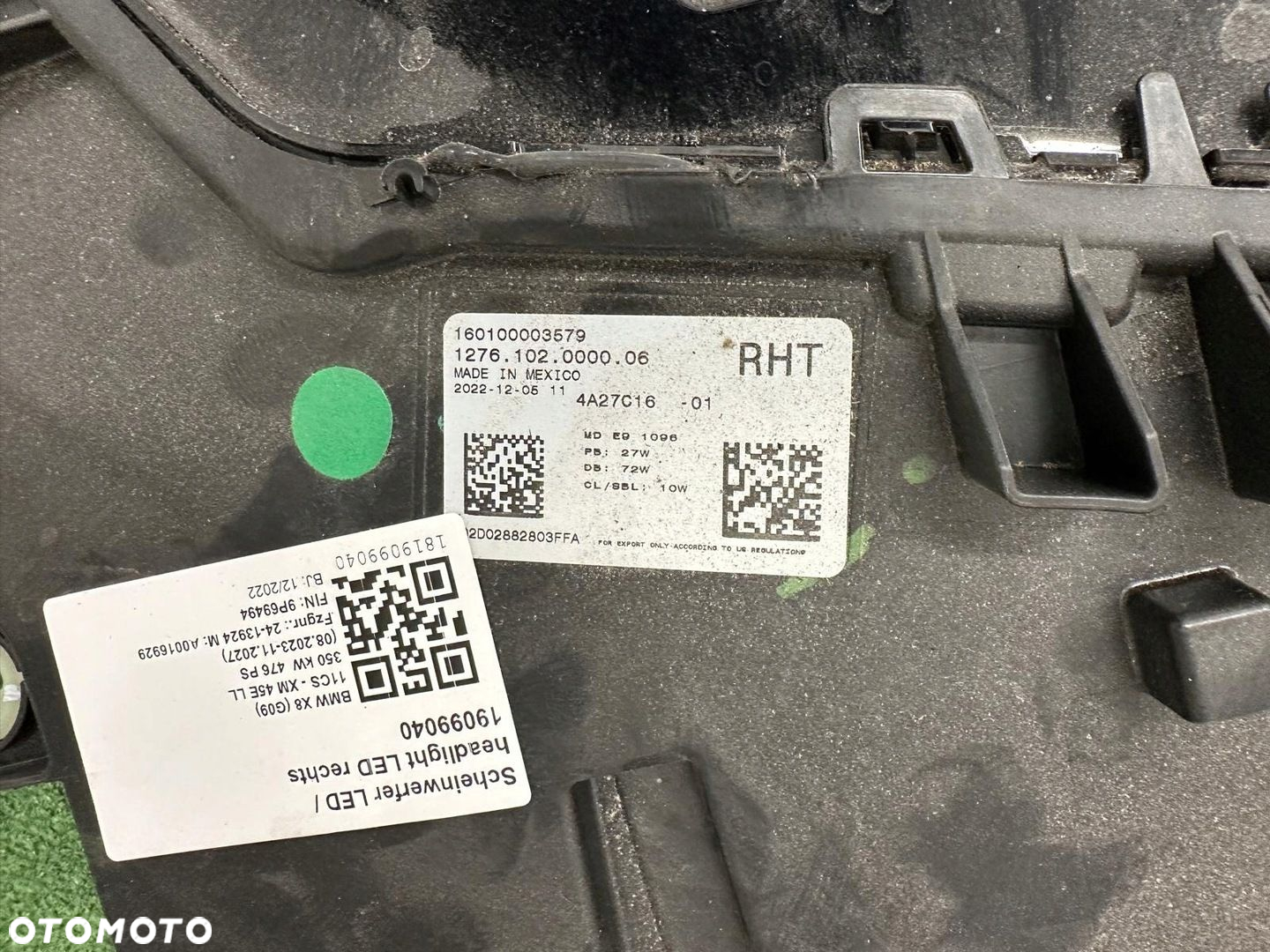BMW XM G09 PRZÓD MASKA ZDERZAK LAMPY BŁOTNIK PAS PRZEDNI A96 45E - 10