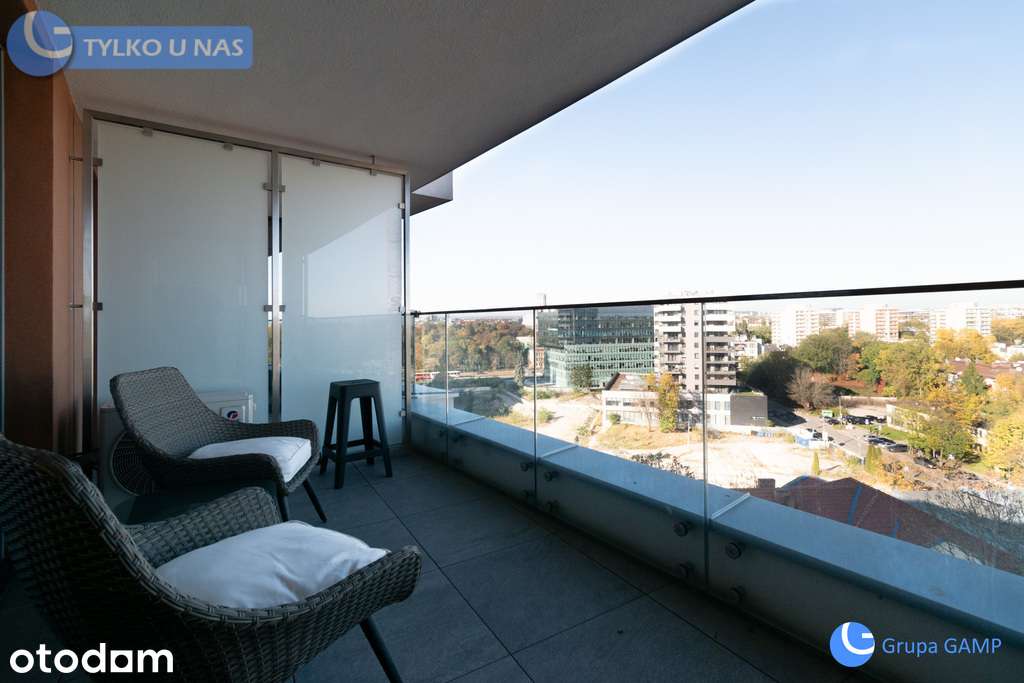 Wiślane Tarasy, Grzegórzki, kawalerka 28m2, balkon