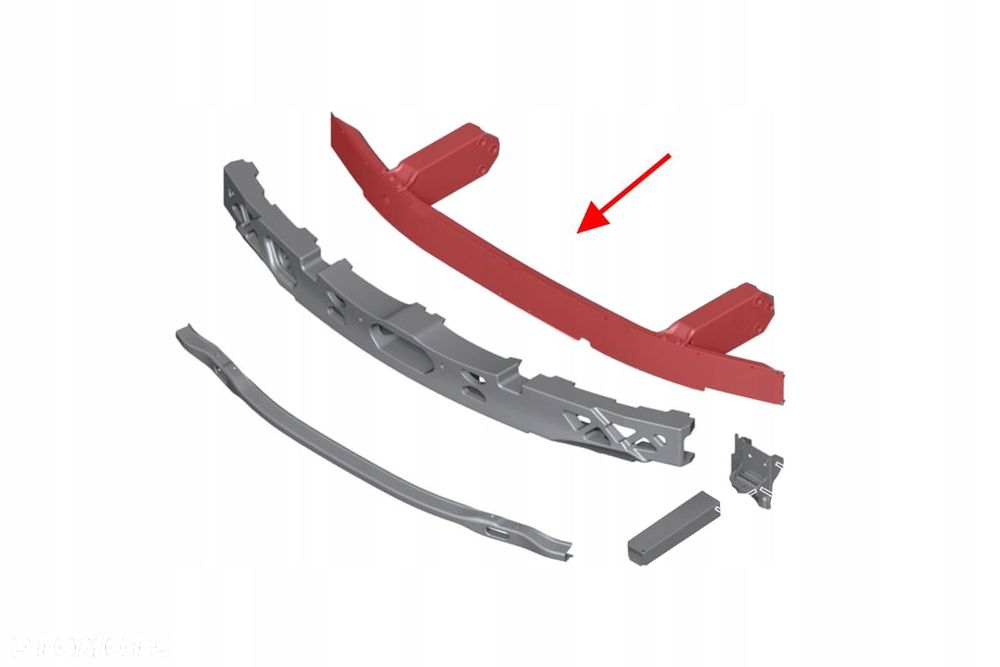 bmw seria 5 f07 gran turismo 2009-2017 belka przód zderzaka 51117200741 - 3