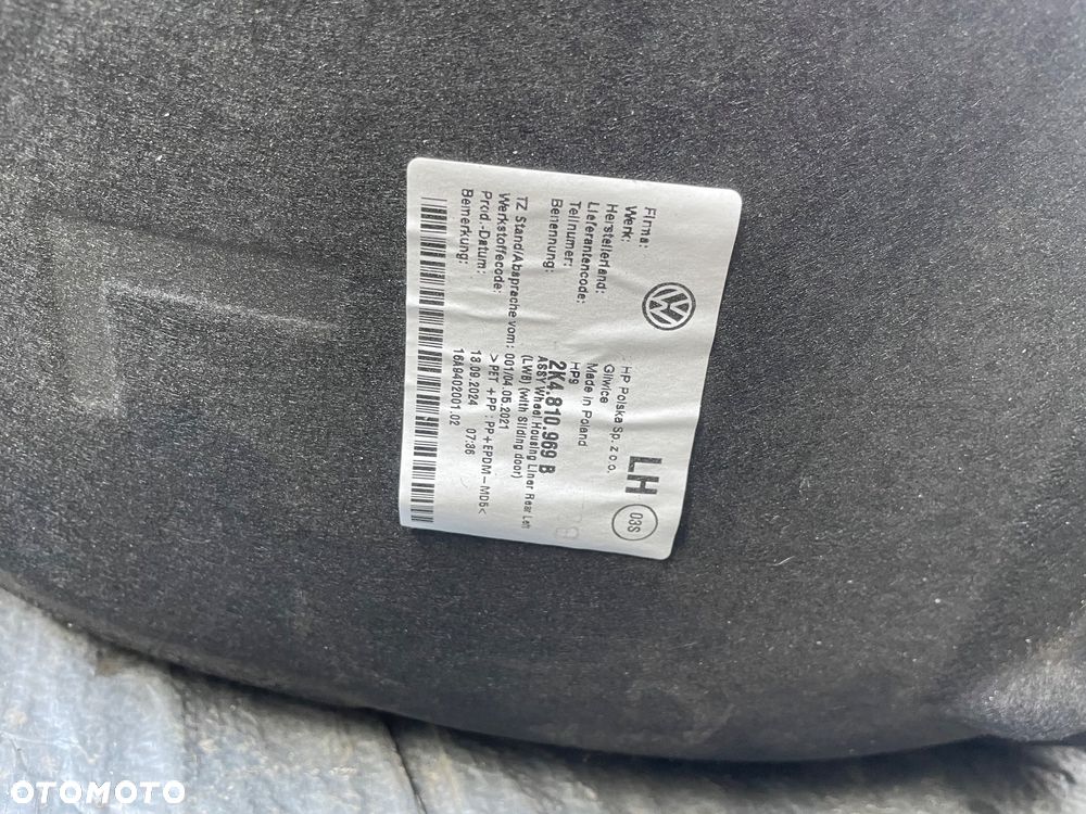 caddy 2k7 nadkole tył FORD TOURNEO CONNECT MK3 VW CADDY V MAXI NADKOLE LEWE PRAWE TYLNE 2K4810970B 2K4810969B - 5