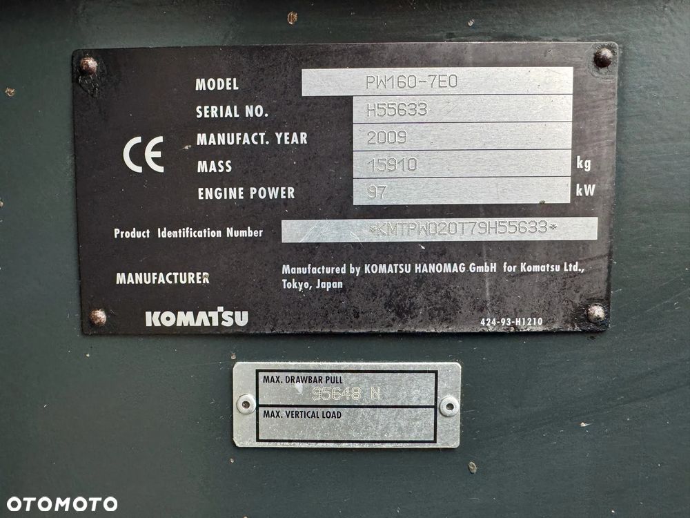 Komatsu PW160-7E0 - 10