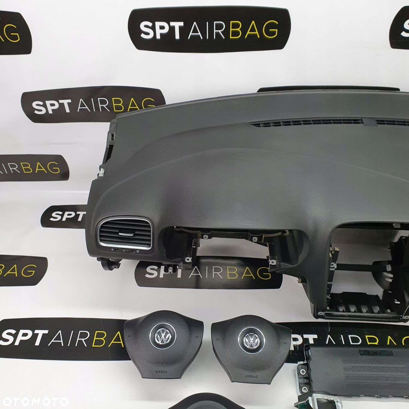 VW GOLF VI 6 DESKA ROZDZIELCZA KONSOLA KOKPIT PULPIT PODUSZKI AIRBAG AIR BAG PASY KIT SET - 2