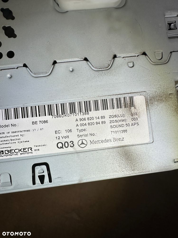 MERCEDES 639 viano vito sprinter 906 radio CD command nawigacja A169 b245 - 5