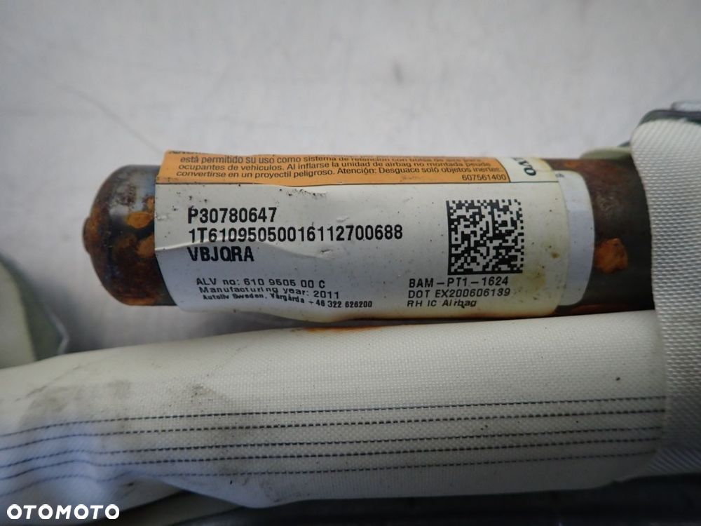 KURTYNA POWIETRZNA PRAWA PASAŻERA VOLVO S60 II 30780647 - 3