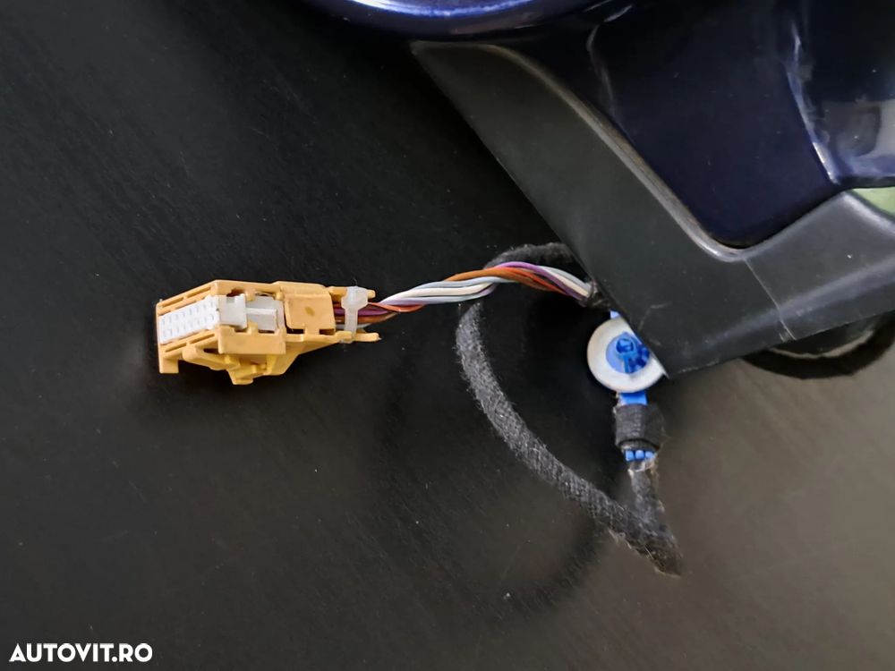 Oglinda exterioara stanga electrica, rabatare electrica si incalzire culoarea albastru inchis Completa Originala Porsche Cayenne 2003-2009 - 6