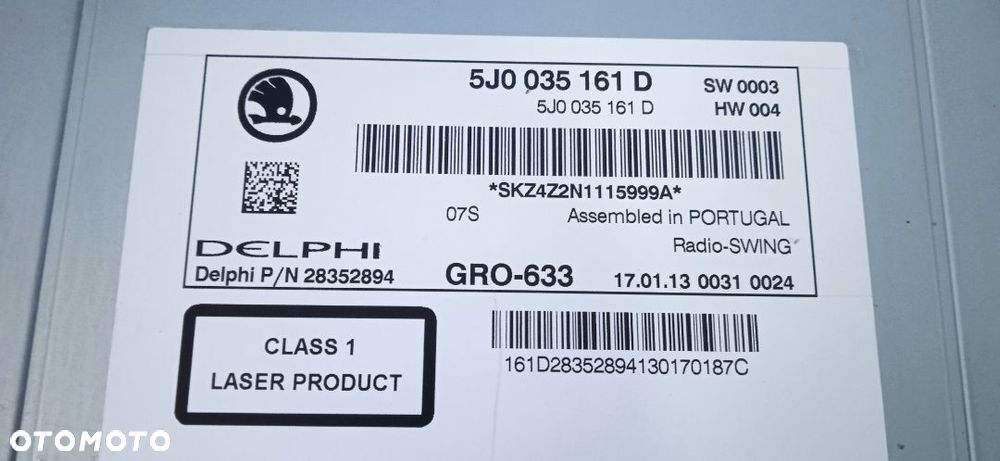 Radio Skoda Fabia II 5J0035161D - 3