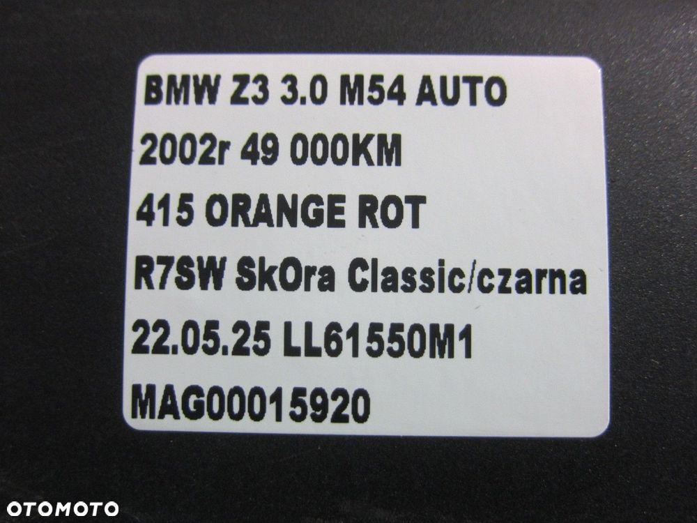 BMW Z3 E36 CABRIO M54 3.0 2.5 M3 FILTR Z WĘGLEM AKTYWNYM USA 16131184608 - 11