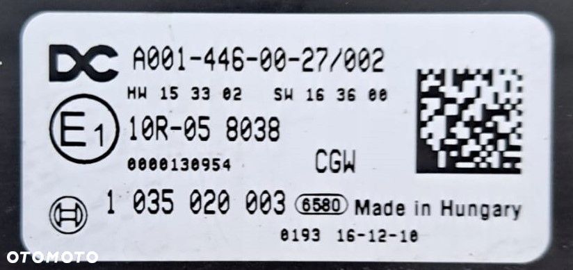 STEROWNIK MERCEDES ACTROS MP4 A0014460027 - 3