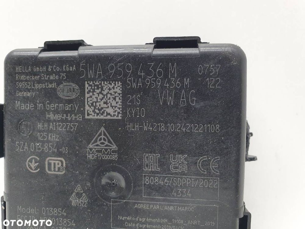 MODUŁ STEROWNIK KEYLESS DRZWI VW CRAFTER II 5WA959436M ORYGINAŁ - 2