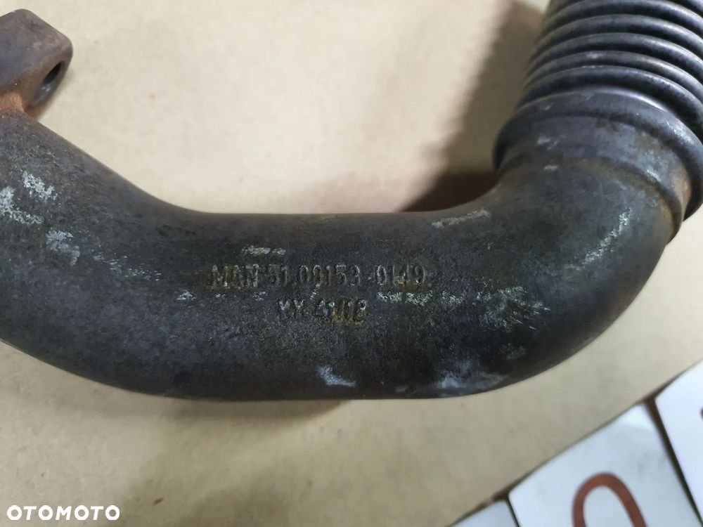 Rurka wydechu przewód łącznik recyrkulatora EGR klap spalin MAN TGX TGS EURO6 51081530149 - 3