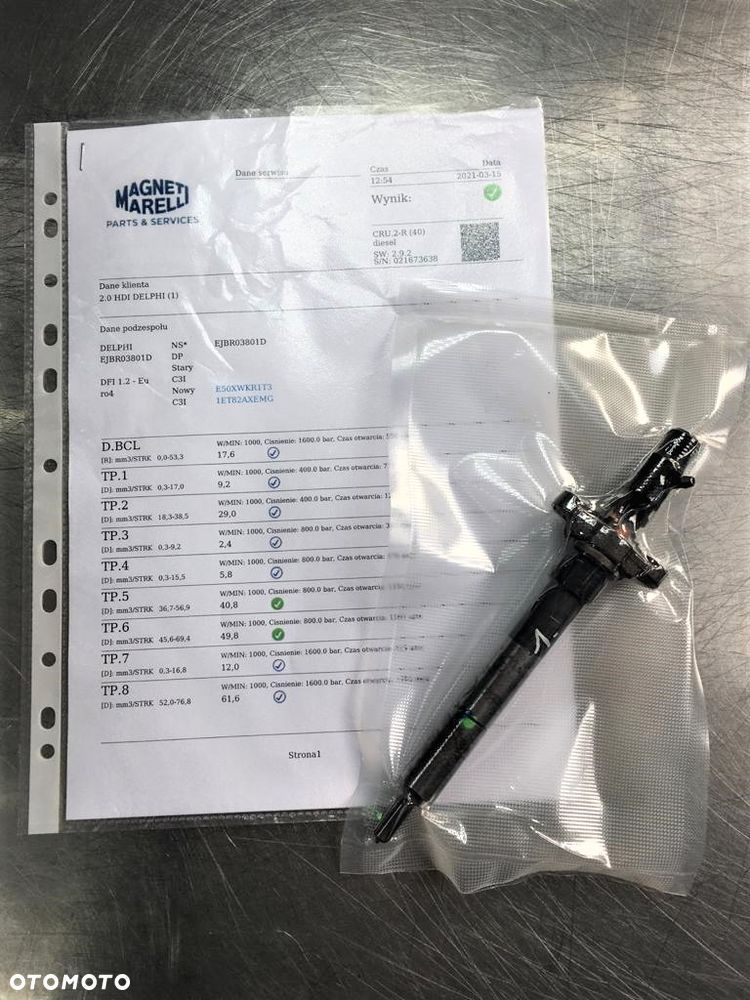 WTRYSKIWACZ TEST 2.0 TDCI EJBR03801D EJBR06001D 9688438580 WTRYSK SPRAWDZONE IMA CITROEN C4 C5 PEUGEOT 407 508 308 - 2