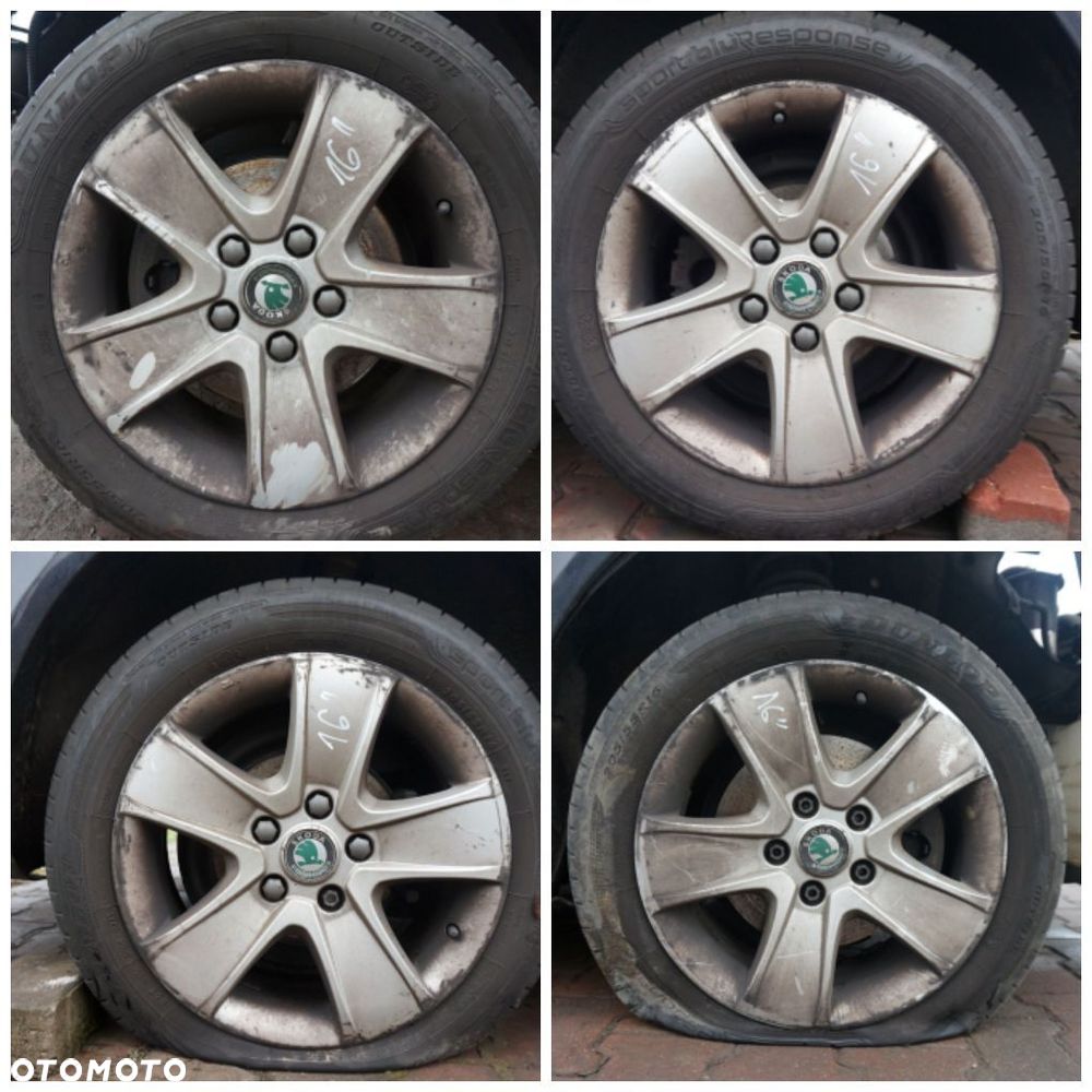 KOŁA FELGI ALUFELGI OCTAVIA II LIFT 16 5X112 6.5J ET50 1Z0601025T CRATERIS 16 5x112 16 5X112 6.5J ET50 SKODA 2008-2013 - 1
