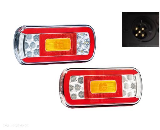 Lampy tylne cofanie i przeciwmgłowe do przyczepki lawety kpl - 1
