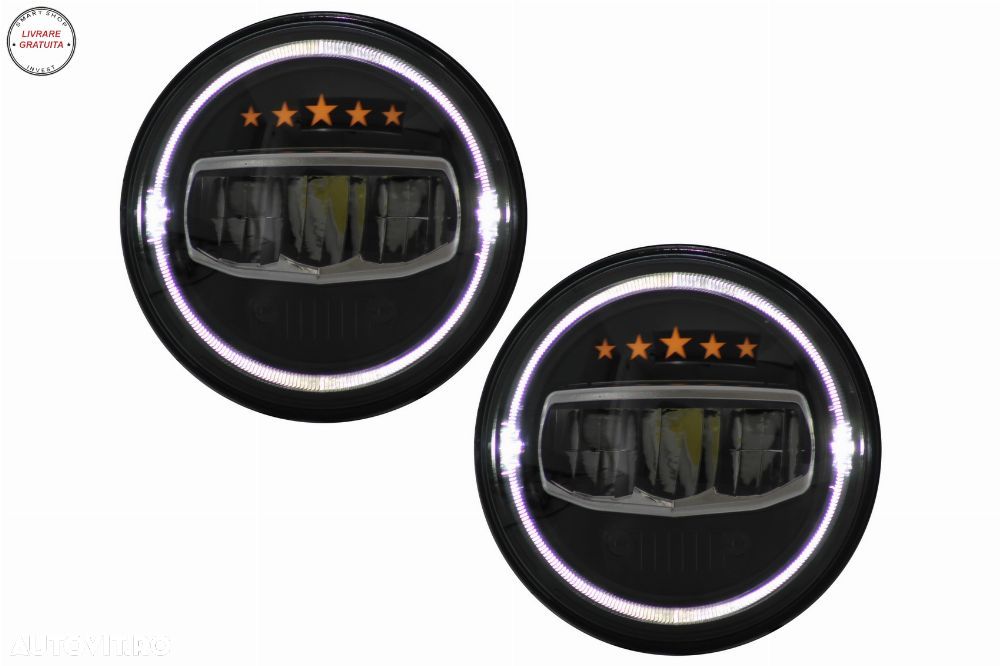 Faruri Full LED CREE Dublu Proiector Jeep Wrangler JK TJ LJ JL (1997-2017) 5 Stars- livrare gratuita - 3