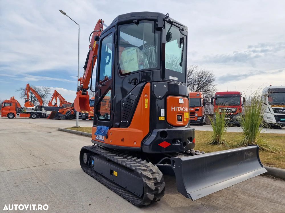 Hitachi 3,7t, ZX33U-6, cupla rapida+2 cupe excavare+cupa taluz, inst picon, Aer conditionat, lama nivelare, produs in JAPONIA, garantie 1an, posibilitate leasing-44.900 EUR+Tva - 10