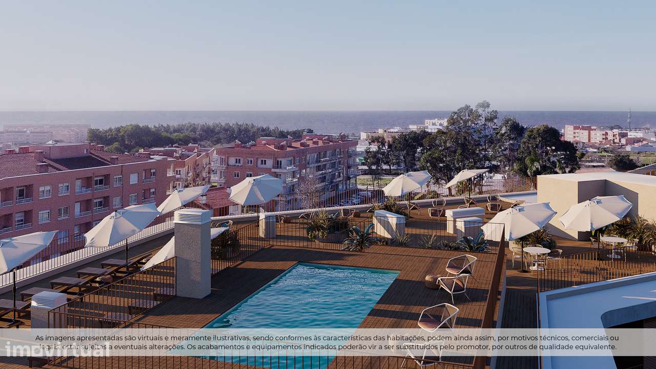T1 NOVO c/ terraço de 32,48m2 e lugar de garagem em condomínio fechado - Grande imagem: 3/23