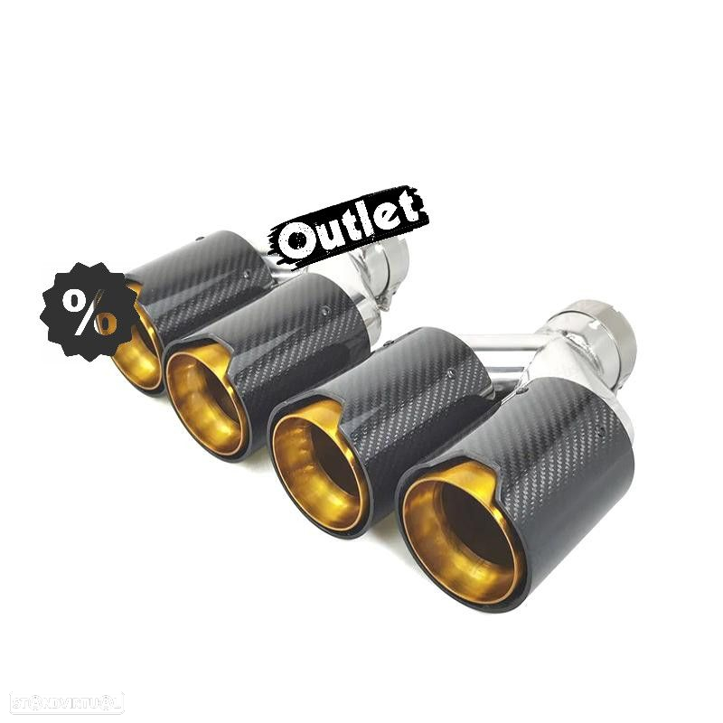 E010119C1 PONTEIRA DE ESCAPE BMW LOOK M PERFORMANCE DORADO CARBONO - 7