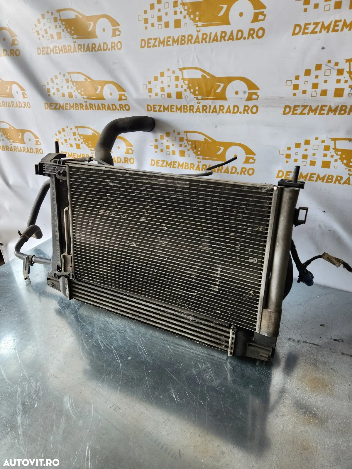 Grup Radiatoare Radiator Apa Clima Intercooler Termocupla Electroventilator Citroen Nemo Peugeot Bi - 3