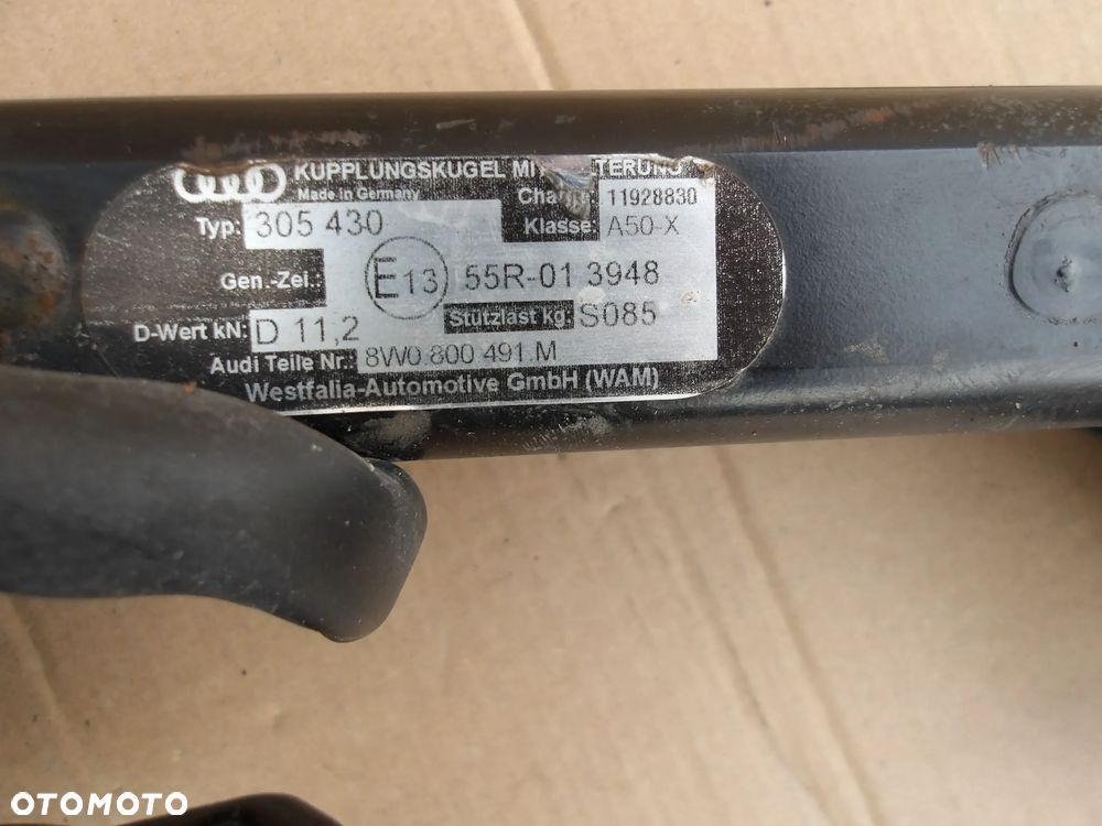 HAK ELEKTRYCZNY WESTFALIA AUDI A4 B9 8W0800491M 8W0092157A - 8