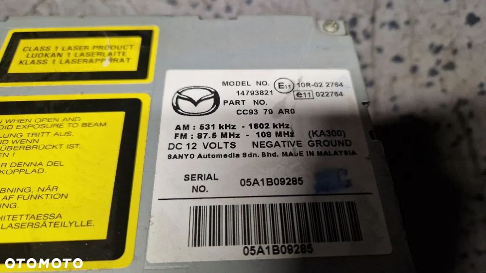 MAZDA 5 RADIO 14793821 - 2