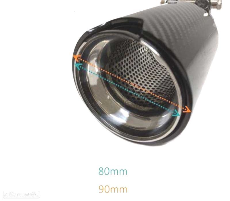 PONTEIRA DE ESCAPE BMW LOOK M CARBONO - 4