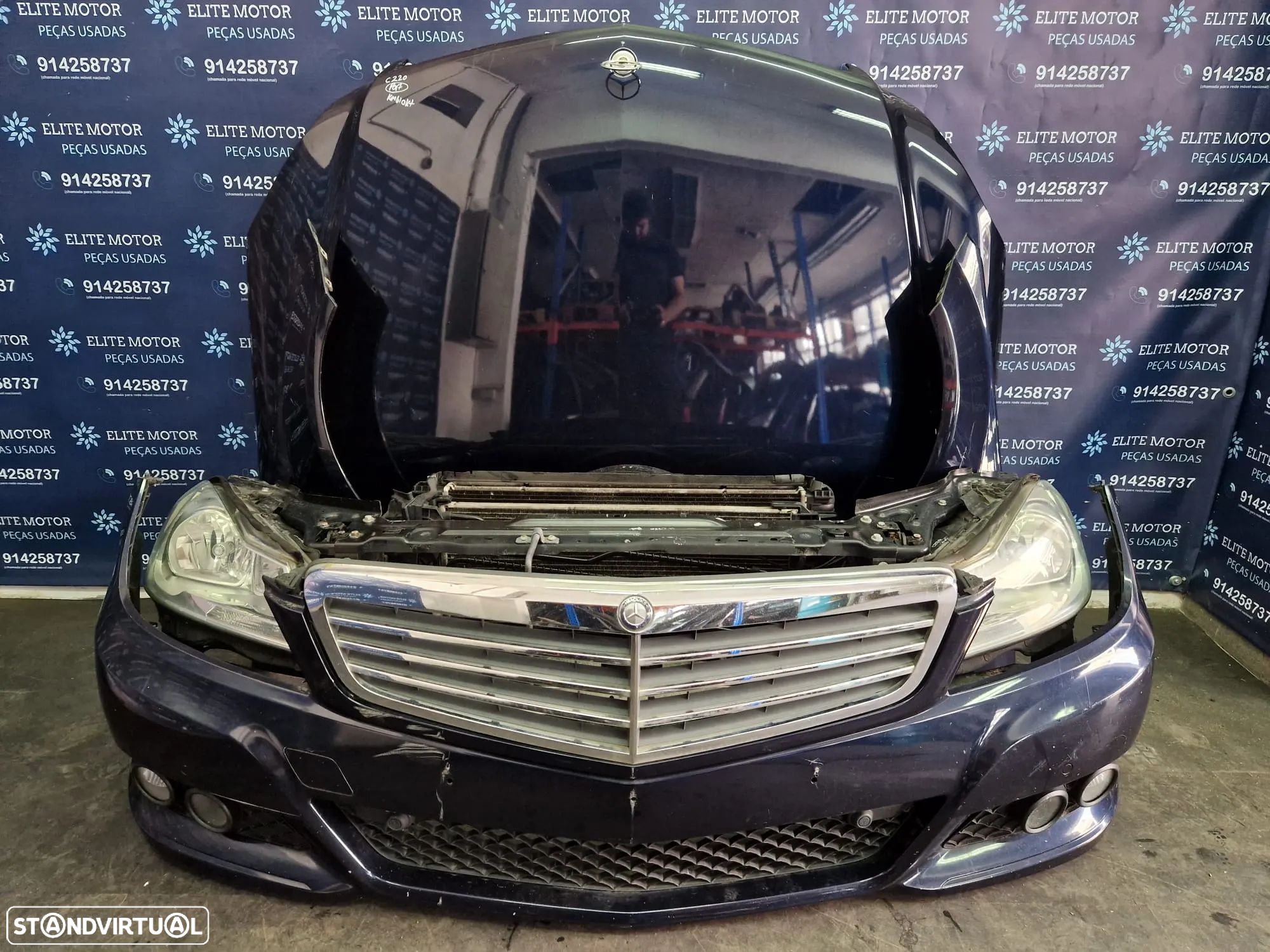 Frente completa usada MERCEDES CLASS C W204 FACELIFT FASE 2 CDI parachoques oticas capot guardalamas reforço - 1