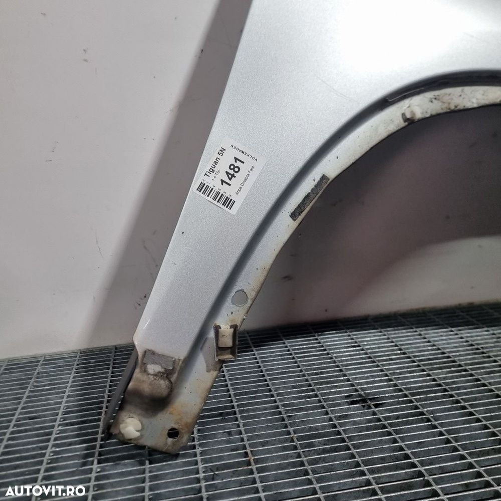 Aripa Dreapta Fata Volkswagen Tiguan 5N 2007 - 2011 4 Usi SILVER (1481) - 2