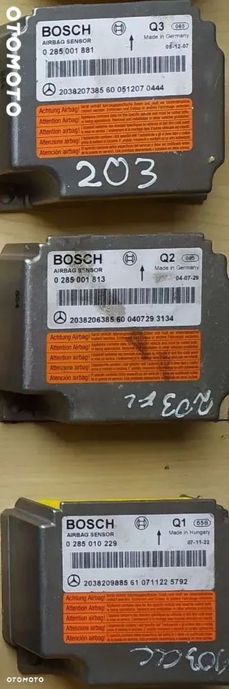 MERCEDES s 220 e 211 CLK 209 sprinter 906 vito 639 moduł sensor poduszek air bag - 7
