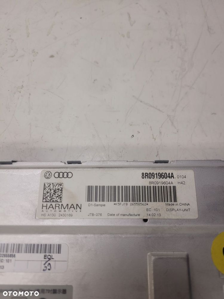 WYŚWIETLACZ LCD MMI A4 B8 A5 LIFT Q5 8R0919604A - 6