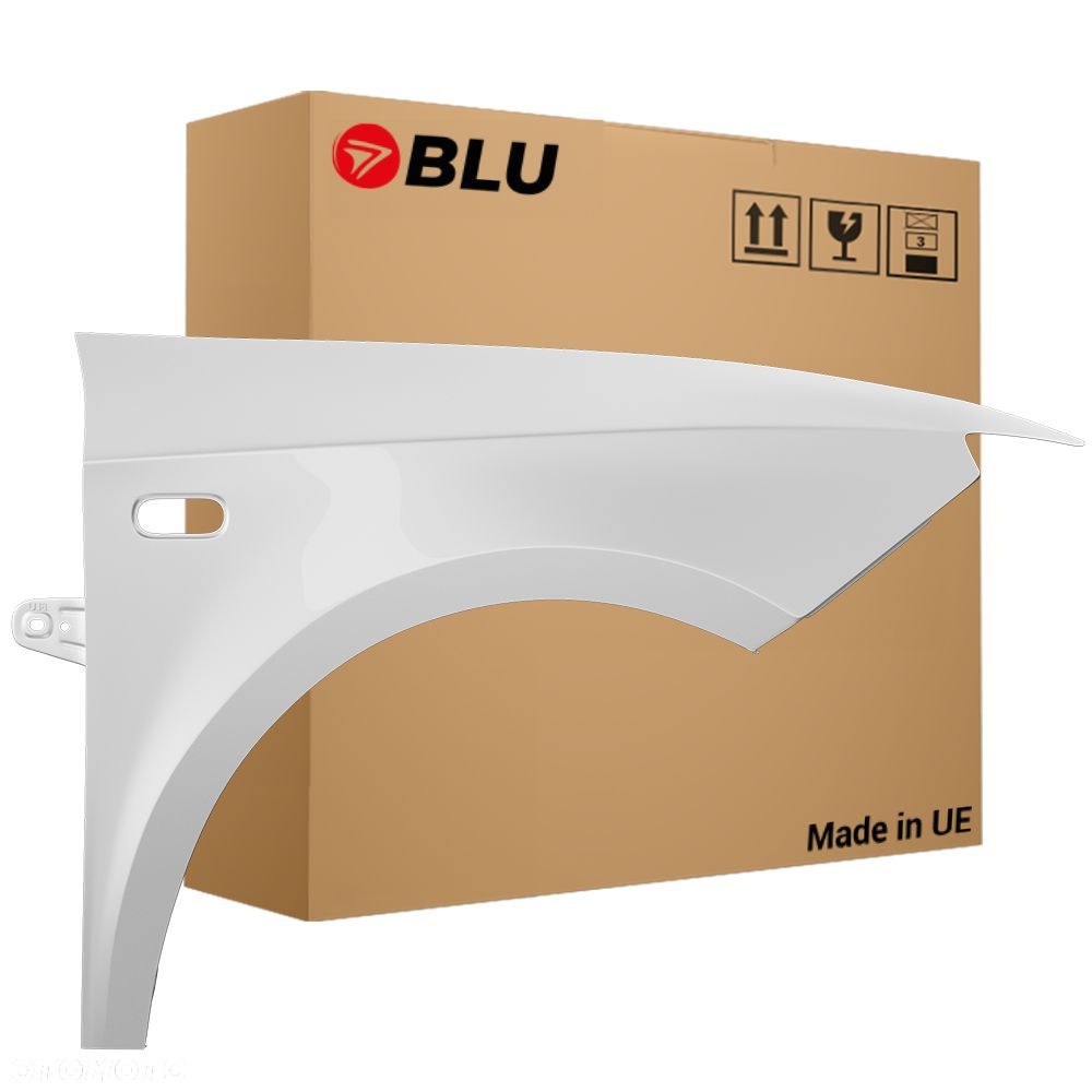 BLU Błotnik SEAT IBIZA IV 4 6J LB9A prawy biały 08-17 przód CandyWeiss - 1