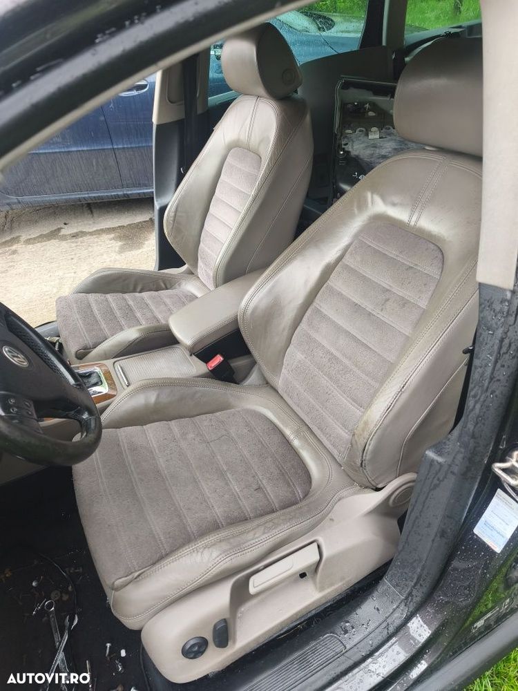Scaune alcantara cu încălzire scaune față și banchetă Volkswagen Passat B6 / scaune piele Passat B6 - 7