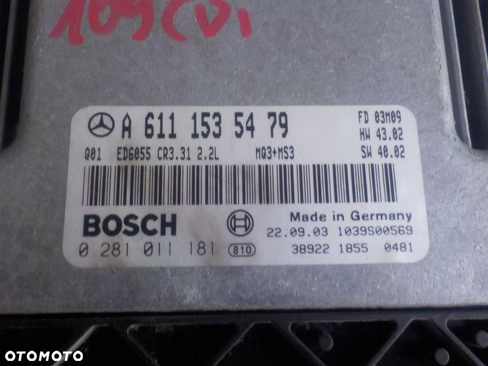 VITO W639 2.2 CDI KOMPUTER STEROWNIK A6111535479 - 2