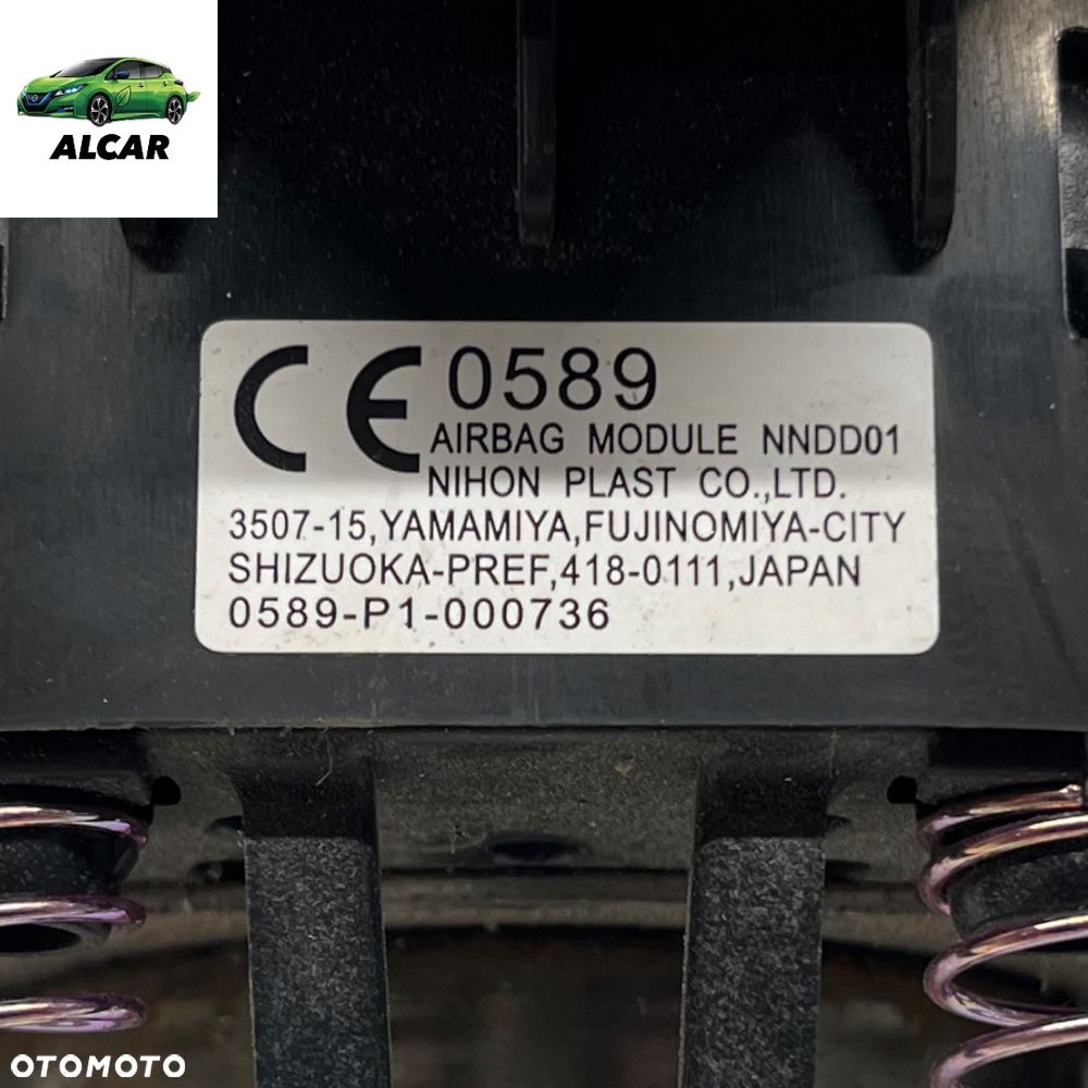 PODUSZKA AIRBAG KIEROWCY NISSAN LEAF ZE1 2 II LIFT - 6