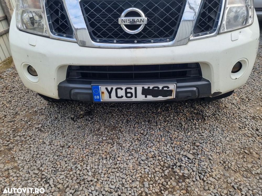 Bara fata Nissan Navara D40 Facelift 2010 - 2015 Super White 326 (1371) model cu ... - 1