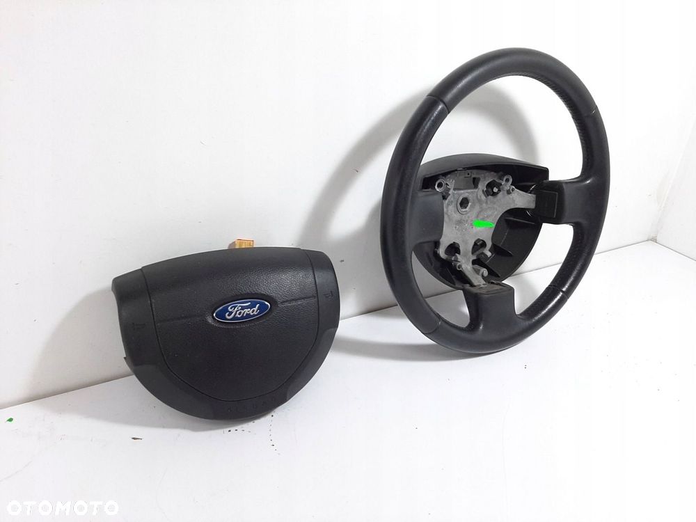 FORD FIESTA MK5/MK6 LIFT 06R KIEROWNICA SKORA PODUSZKA AIRBAG 6S6A-A042B85 - 3