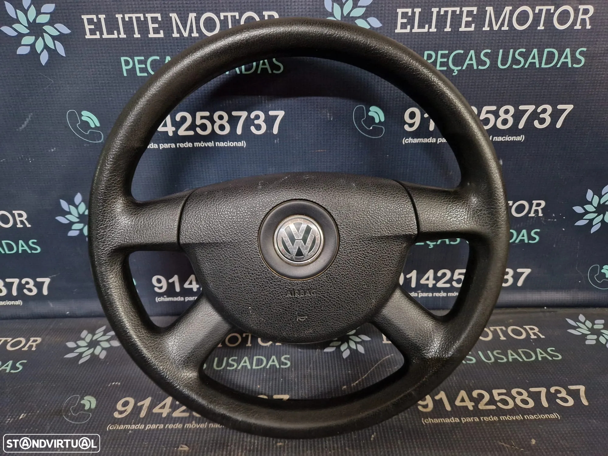 Volante usado borracha com airbag VW PASSAT B6 GOLF 5 CADDY TOURAN JETTA - 3