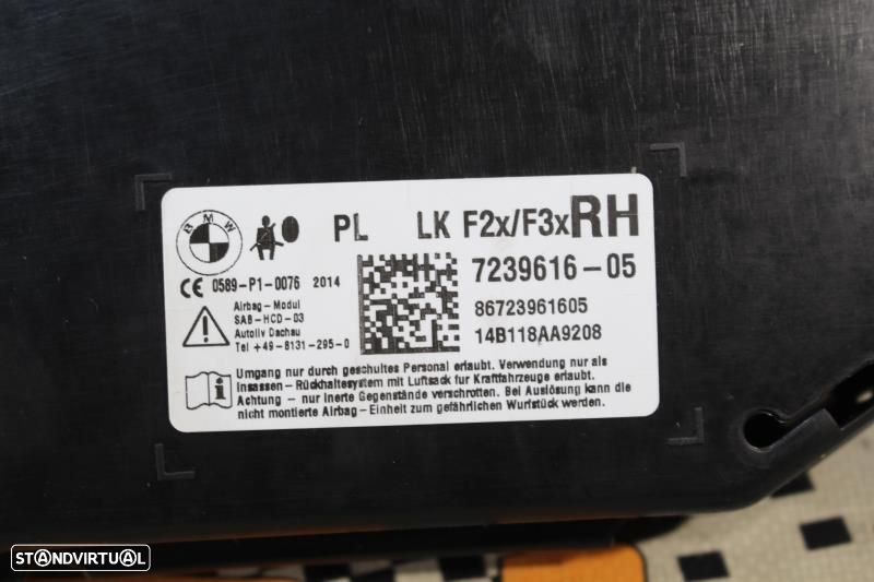 Airbag Banco Direito Bmw 1 (F20)  7239616 / 72127239616 / 619059000B - 8