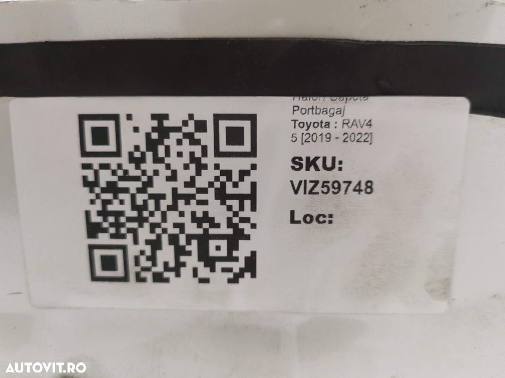 Haion Capota Portbagaj Toyota  RAV4 5 2019 2020 2021 2022 Original - 8