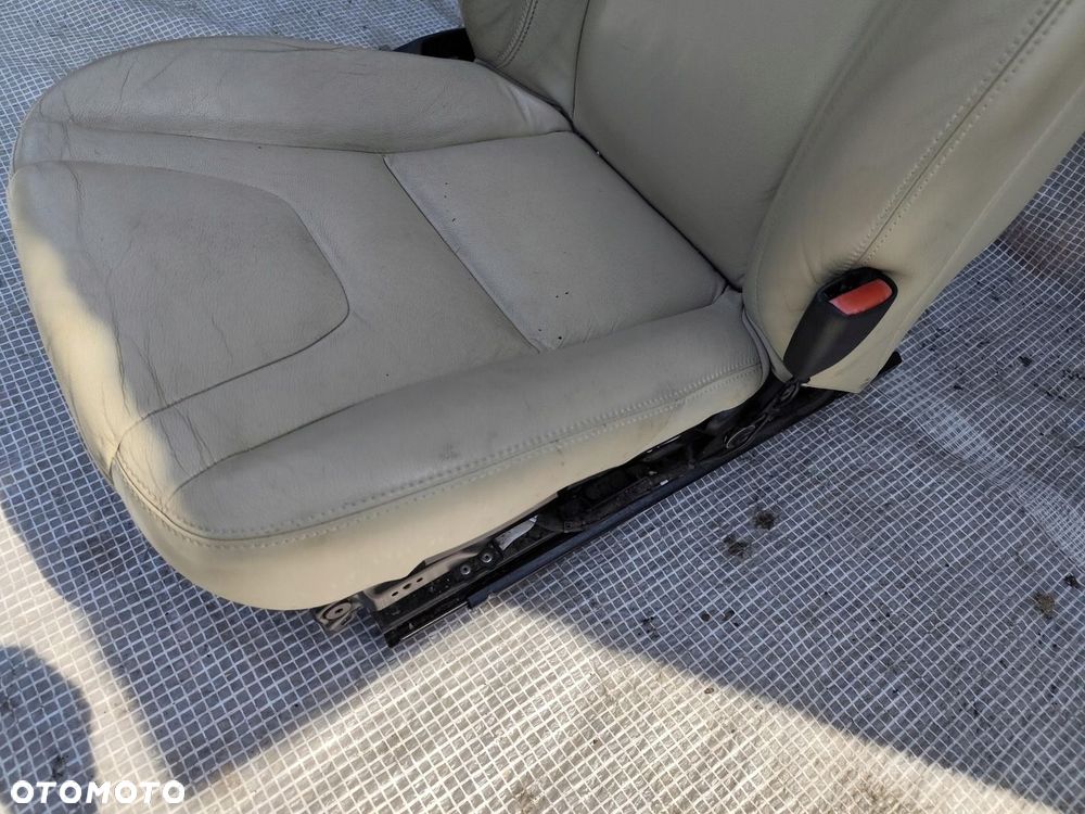 VOLVO S60 II V60 10-18 FOTEL PRAWY PASAŻERA JASNA SKÓRA AIRBAG GRZANY - 7