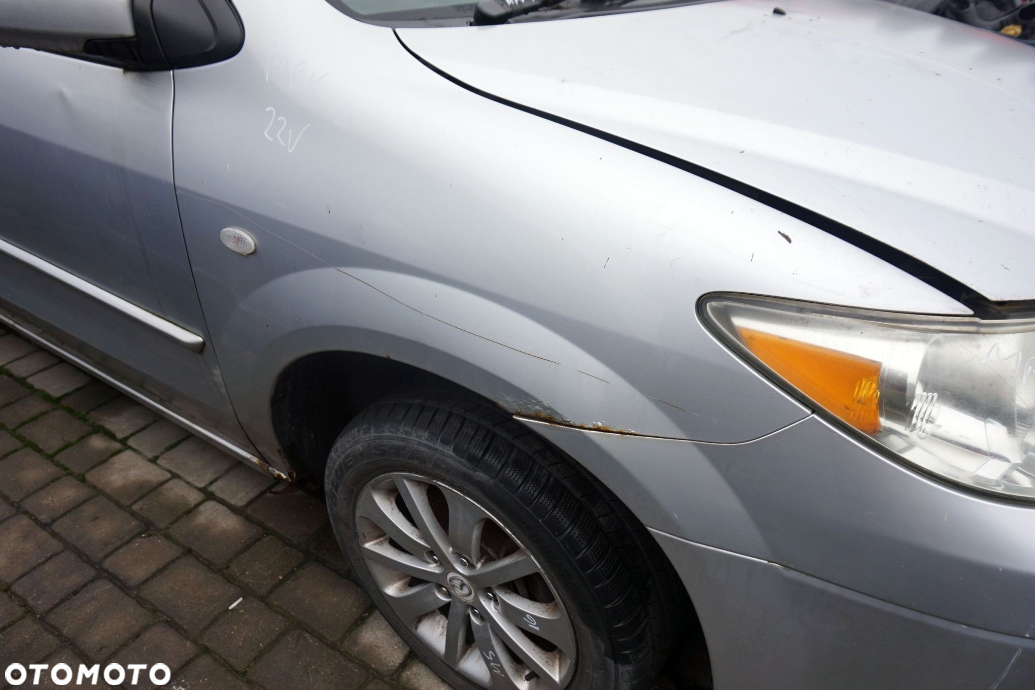 MASKA ZDERZAK BŁOTNIKI LAMPY MPV II LW LIFT 22V  MAZDA 2004-2006 SREBRNY PRZÓD KOMPLETNY - 18