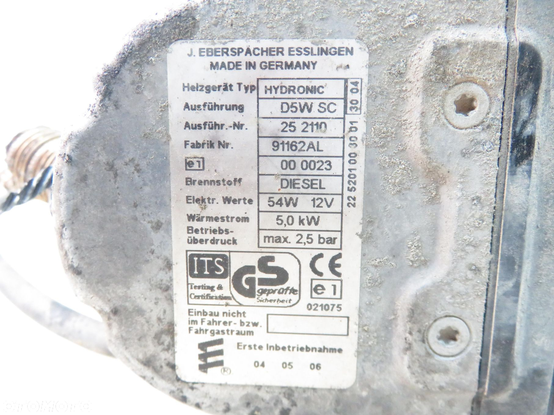 Webasto Eberspaecher Hydronic I D5WSC 8EU00769601 - 4