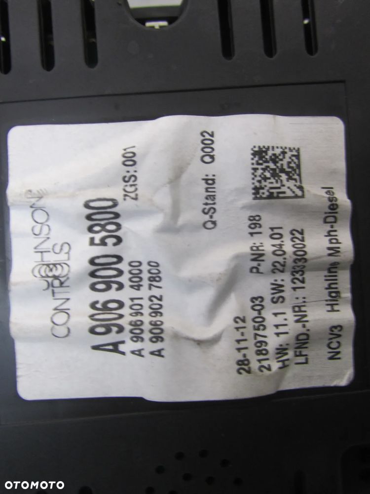 Licznik Zegary UK A9069005800 (X2) Mercedes Sprinter 906 Lift 2014r->lift - 5