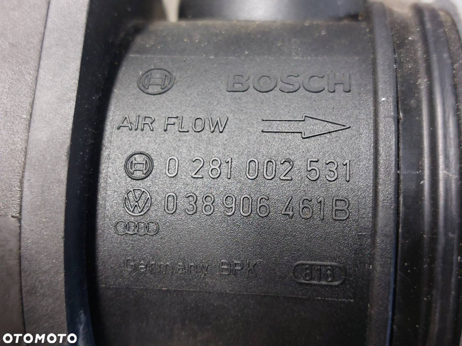 PRZEPŁYWOMIERZ + DOLOT PRZEWÓD RURA GOLF V 1.9 TDI 038906461B - 3