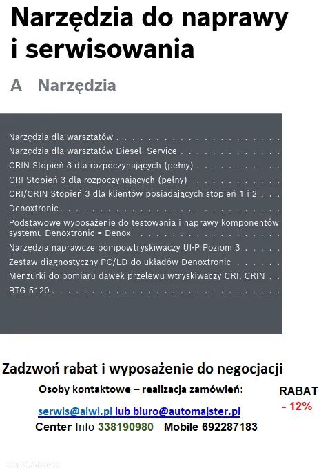 Dci 700 Bosch 0 683 725 001 tester wtryskiwaczy Kodowanie - 29