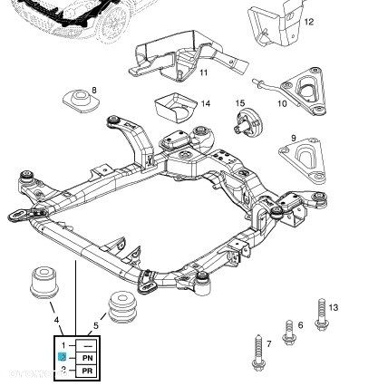 OPEL ASTRA G 1.2 1.4 1.6 1.8 2.0 2.2 16V OPC 00- sanki rama belka kołyska wózek benzyna trawers - 2
